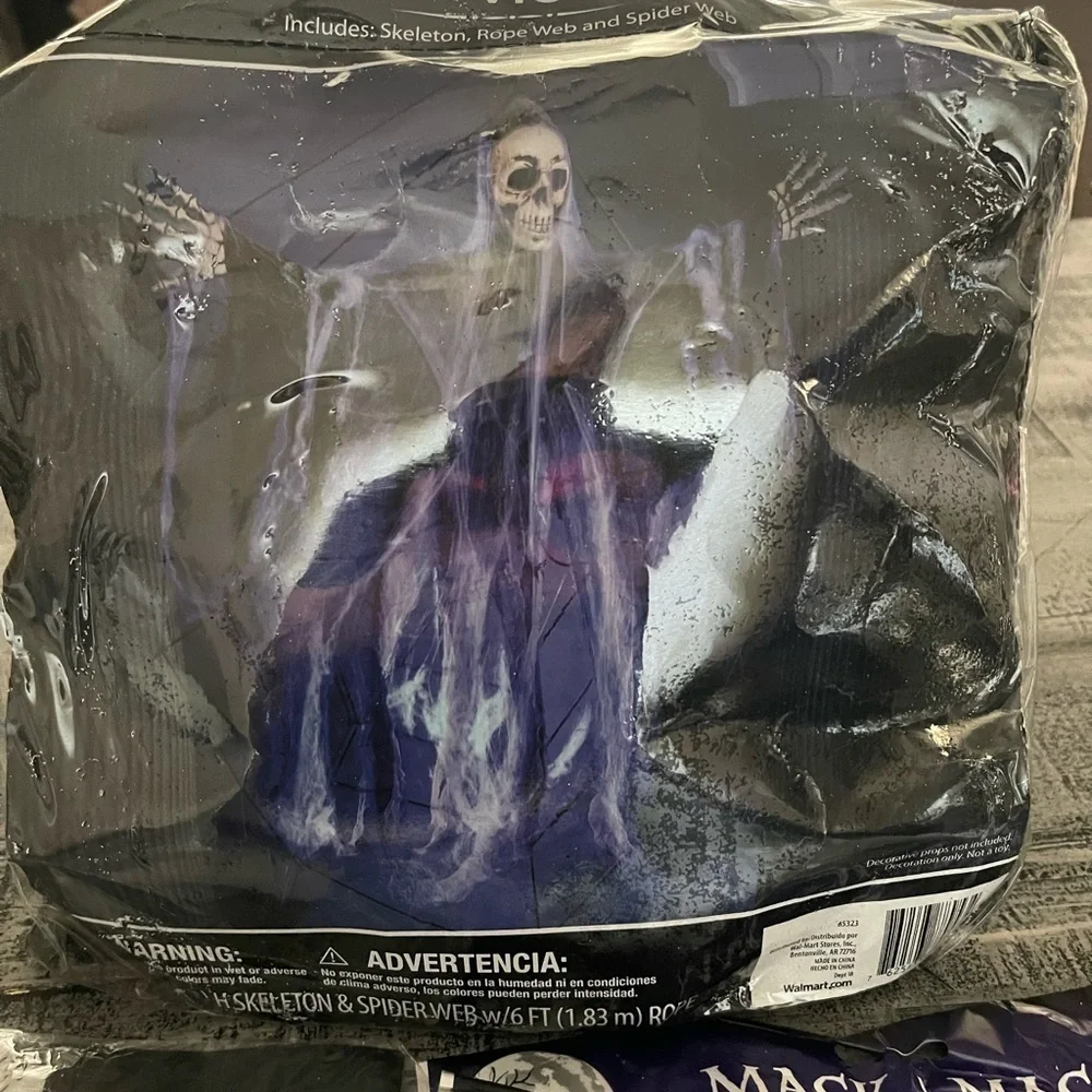 Spider Webbing, Glow in the Dark Eyes, masquerade mask, Spider victim kit